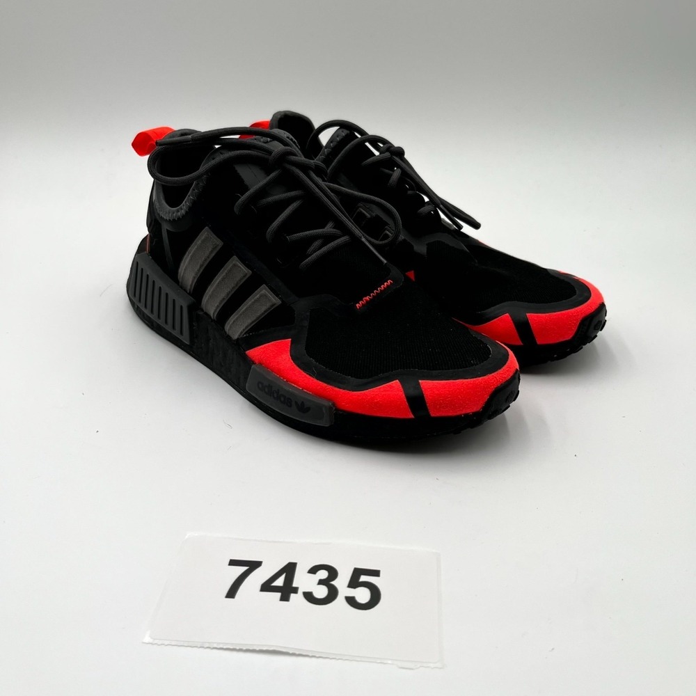 Adidas NMD-R1 GV7350‎ Sneakers Men's US 7 Black Solar Red Athletic Running Shoes